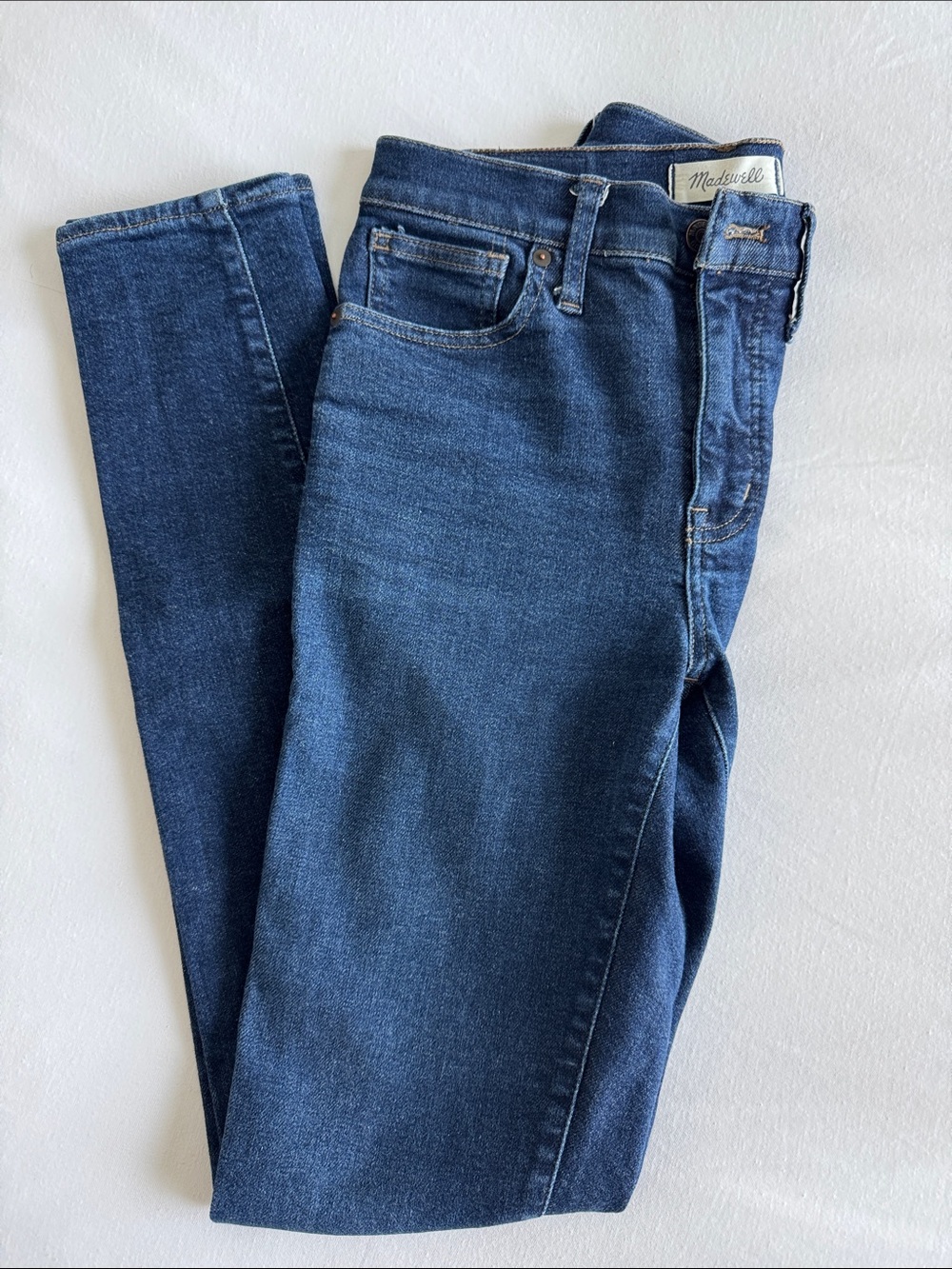 Madewell 9” Mid-Rise Skinny Dark Blue Jeans Size 27 TALL